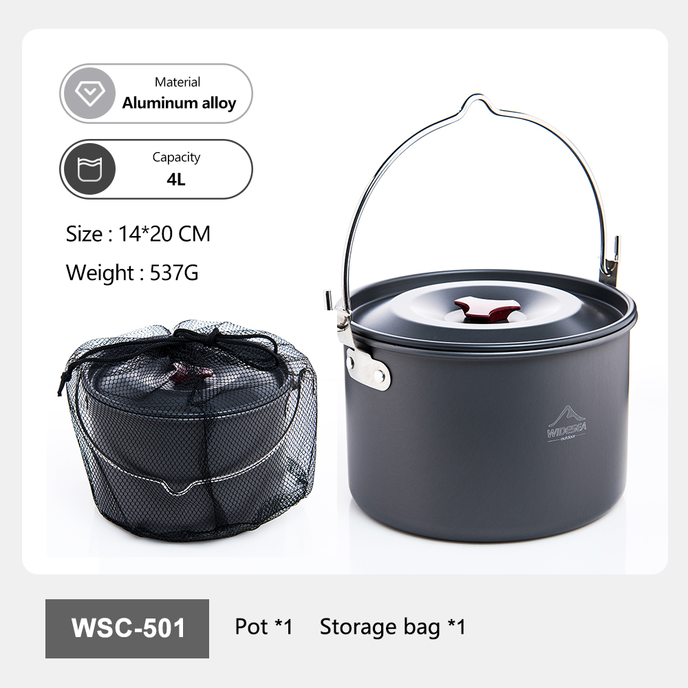 Outdoor Y Camping - Widesea Hard Anodized Aluminum Camping Pot