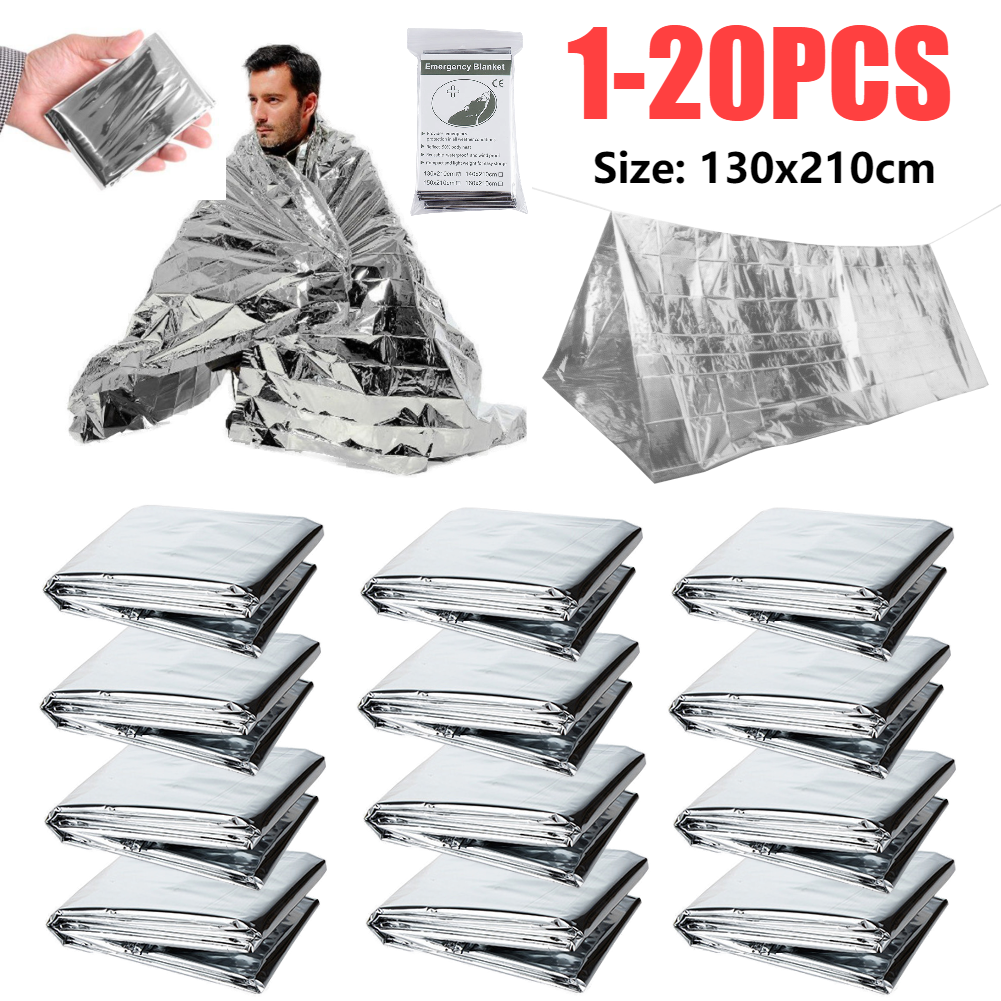 Outdoor Camping Rug - 1-10PCS Emergency Thermal Blanket Outdoor Survival