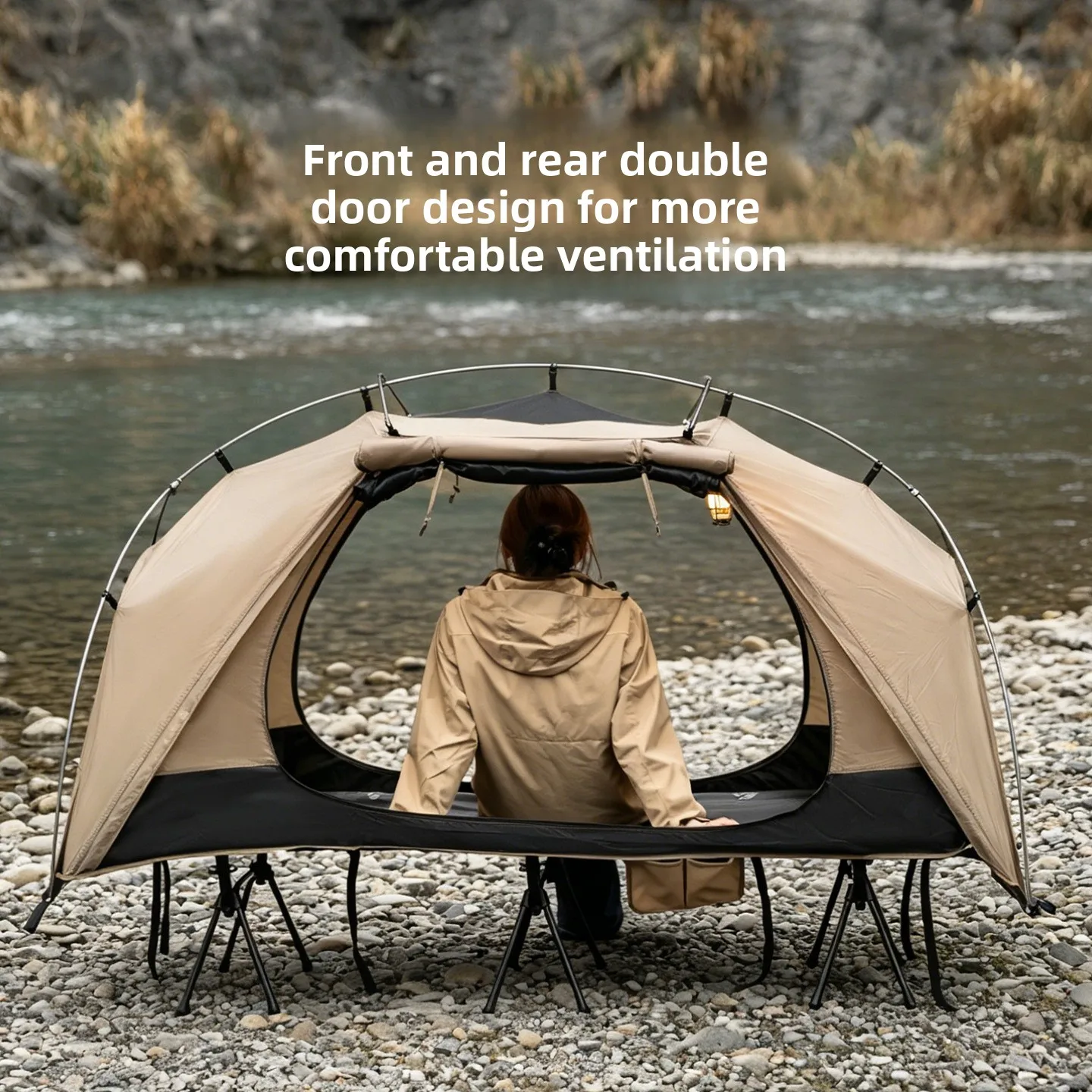 Outdoor Camping Tent Waterproof - MOUNTAINHIKER Nwe Single Camp Bed Tent