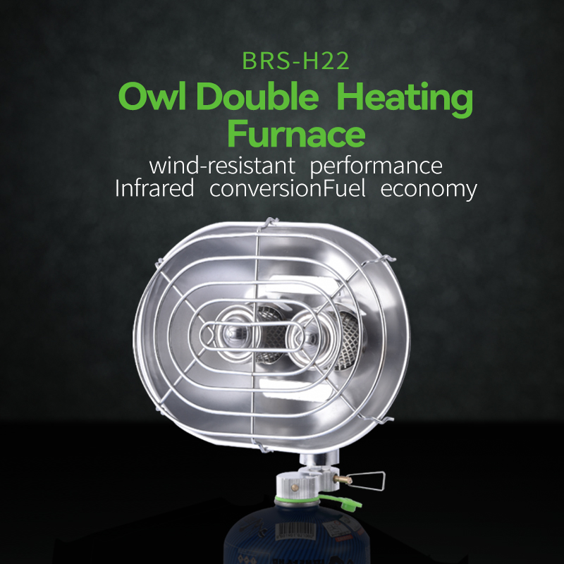 Outdoor Camping Gas Heater - BRS-H22 Double2026 Head Outdoor Heater Portable