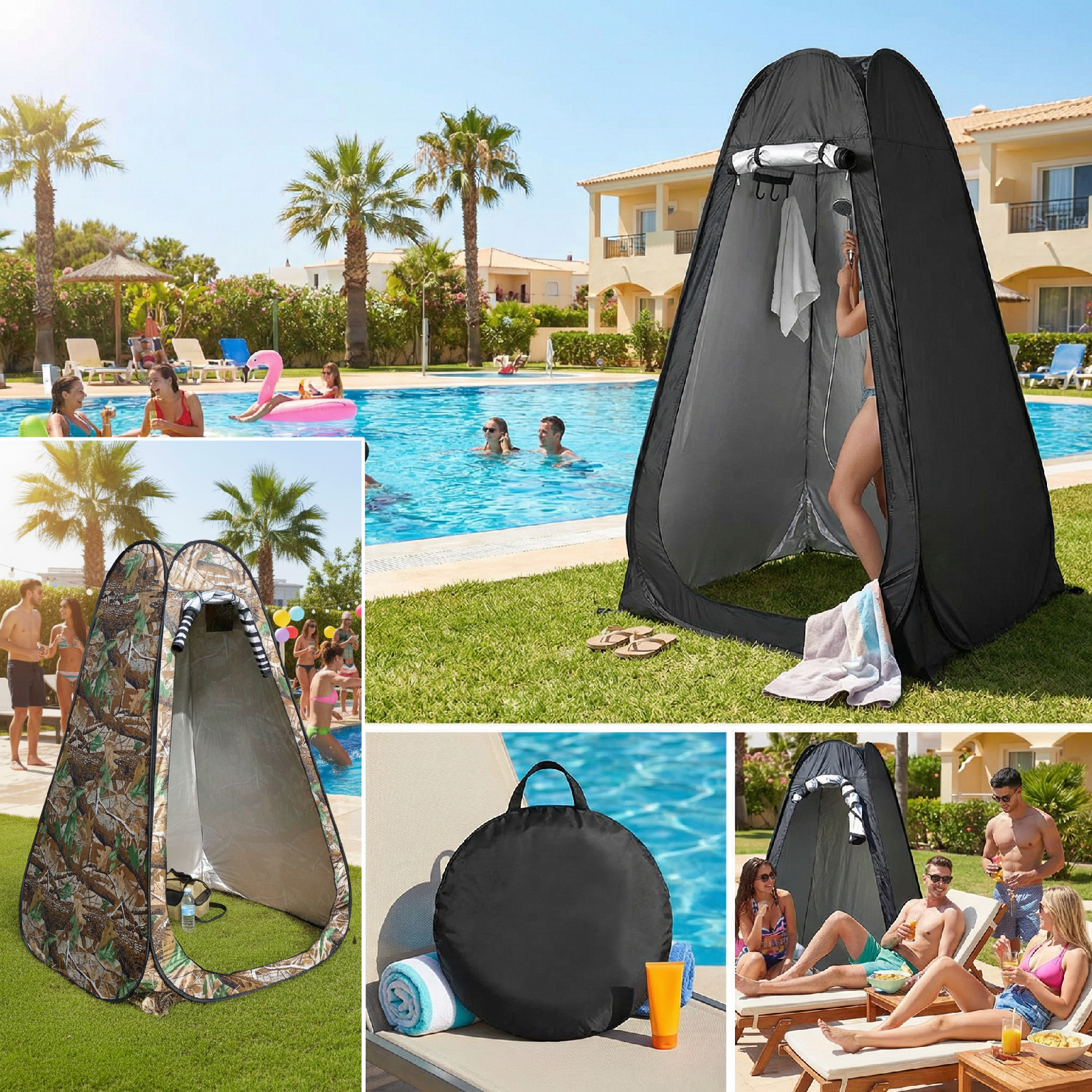 Outdoor Camping Tent Waterproof - Portable Pop-Up Privacy Tent for Outdoor