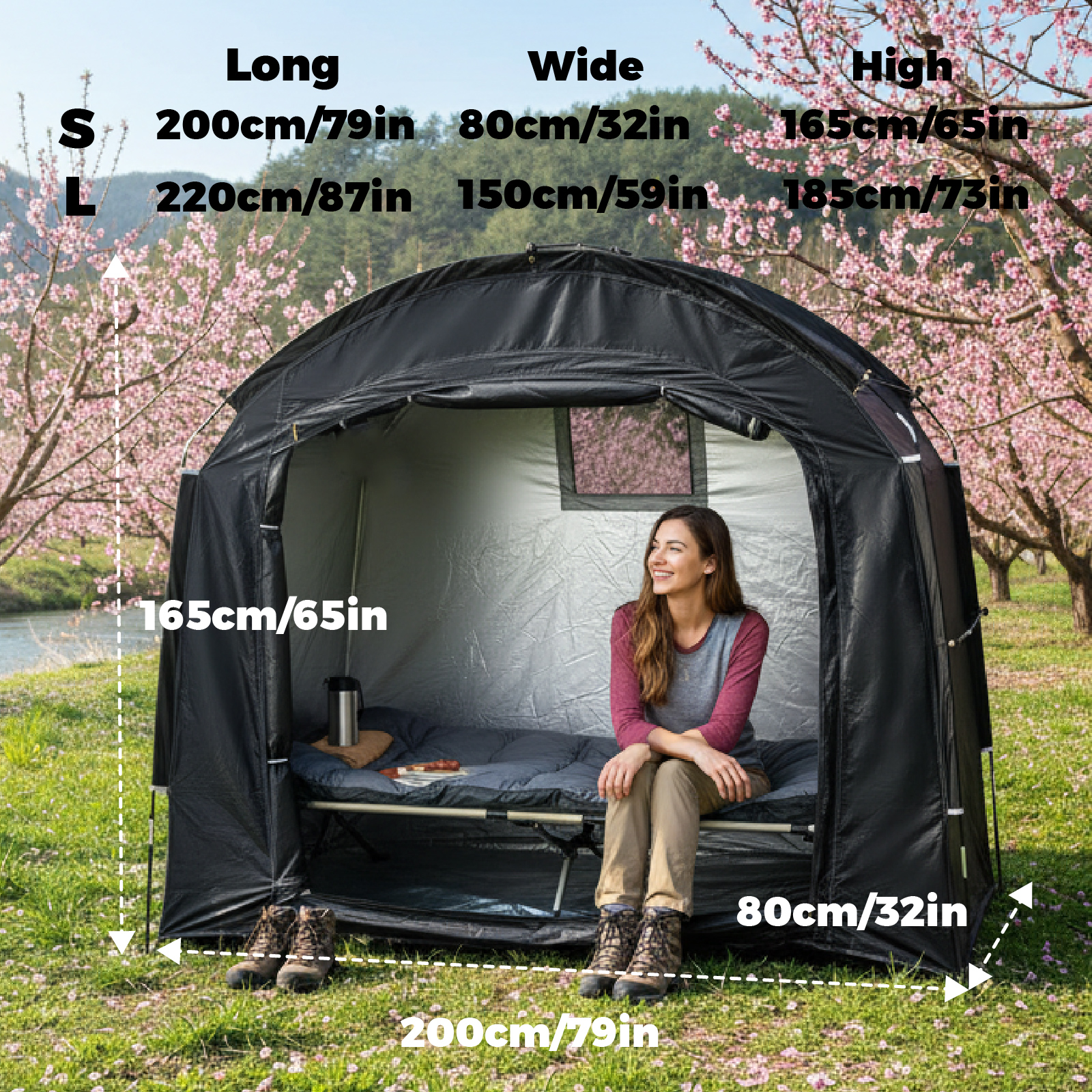 Outdoor Camping Tent Waterproof - Portable Outdoor Private Travel Tent Bicycle