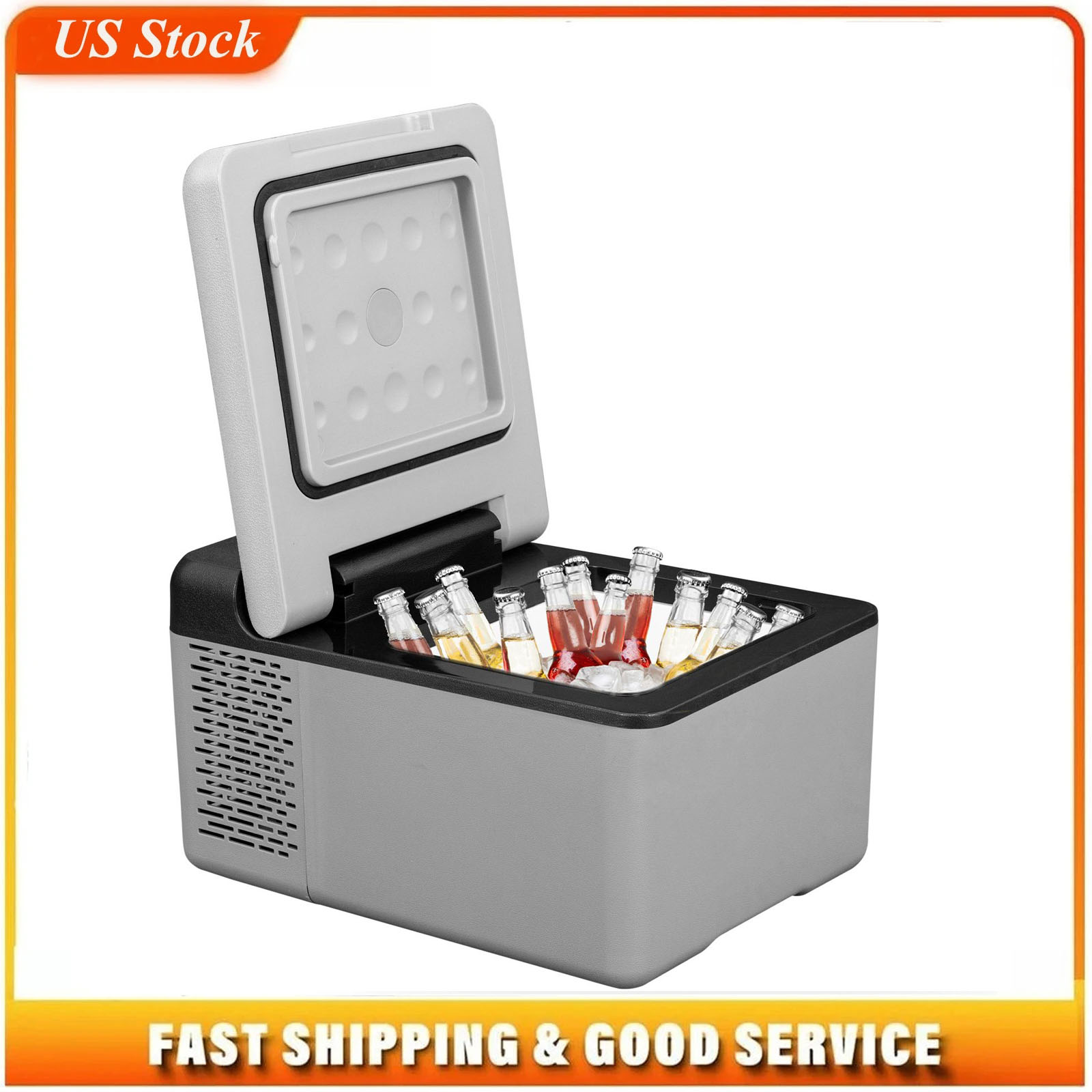 Outdoor Camping Fridge - 12 Volt Refrigerator 10 Qt, Portable
