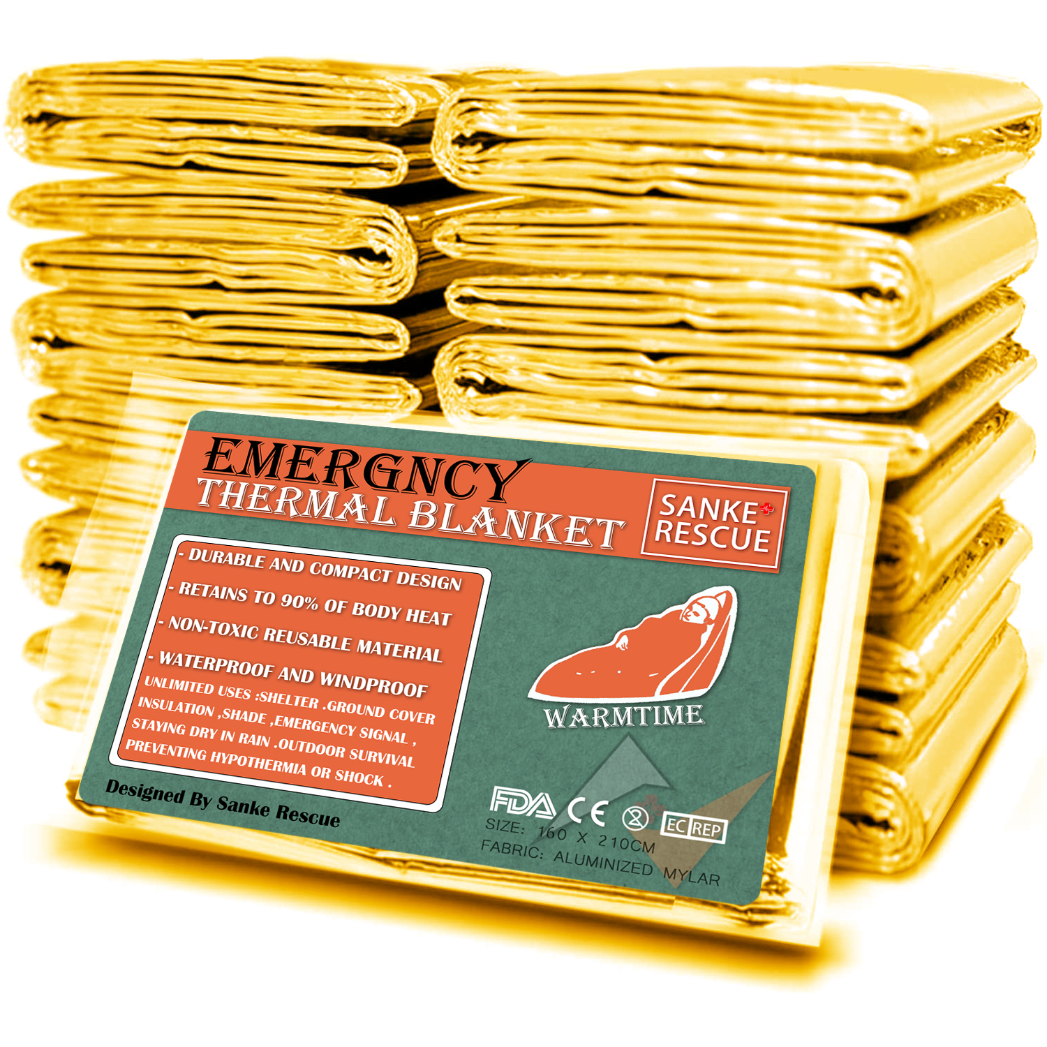 First Aid Kit Camping - Emergency Blanket Outdoor Survive First Aid