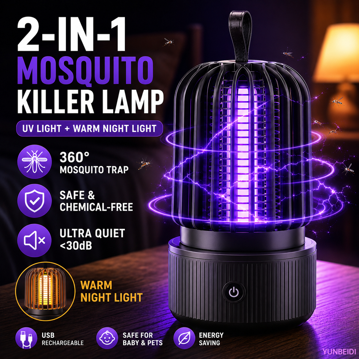 Mosquito Killer Lamp 2 in 1 UV - Camping Quiet บทวิจารณ์และราคา