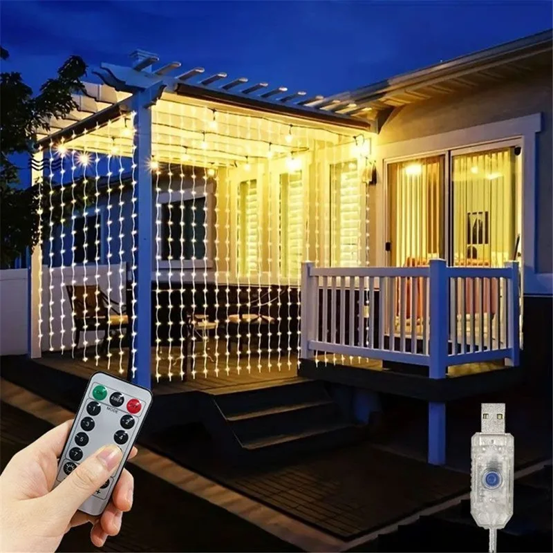 6x3M LED USB Curtain String Fa - Outdoor Camping Lights String บทวิจารณ์และราคา
