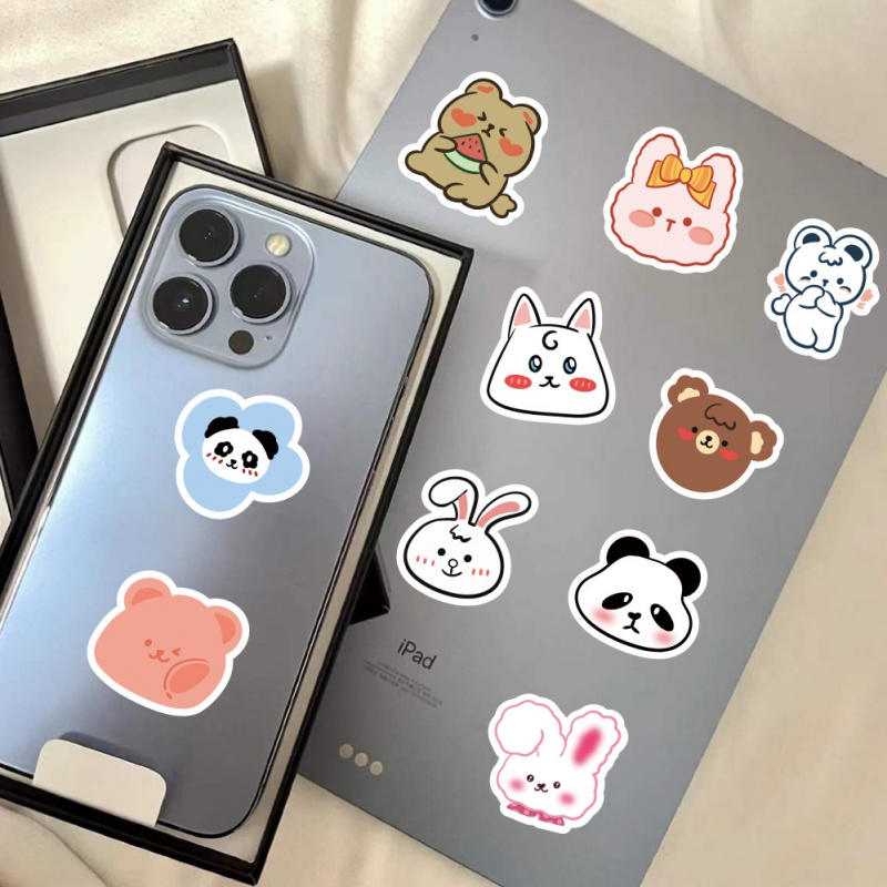 100pcs Cute  Bear Stickers Vin - Bear Canister บทวิจารณ์และราคา