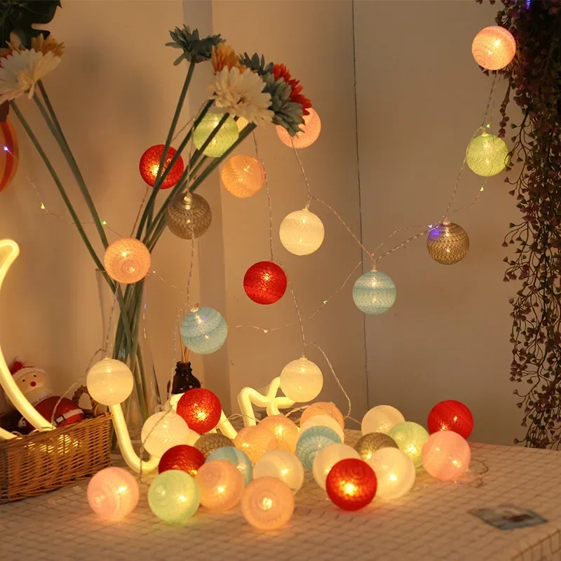 LED Cotton Balls String Lights - Outdoor Camping Lights String บทวิจารณ์และราคา