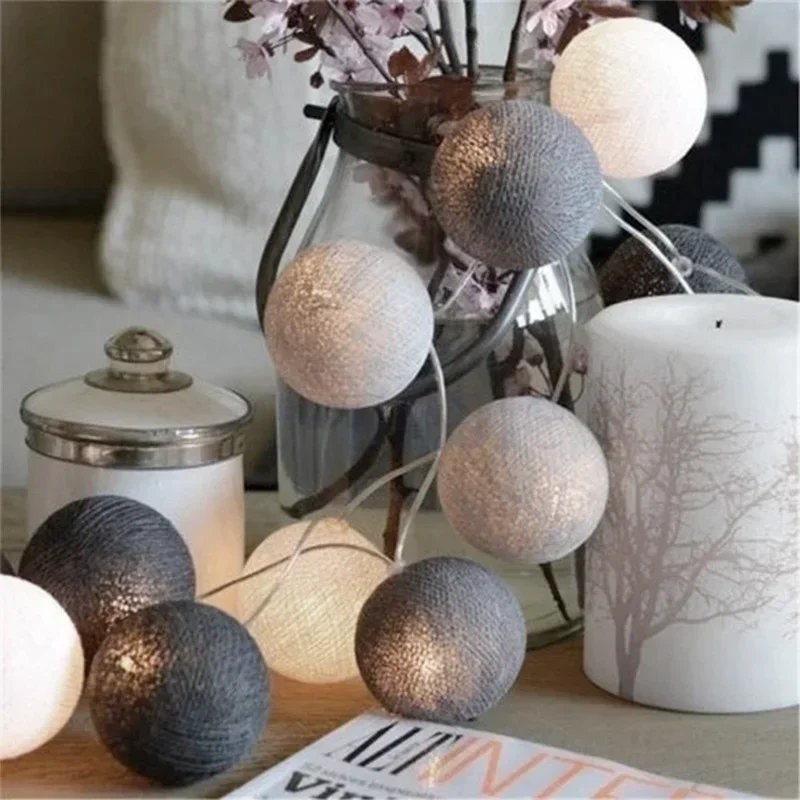 LED Cotton Balls String Lights - Outdoor Camping Lights String บทวิจารณ์และราคา