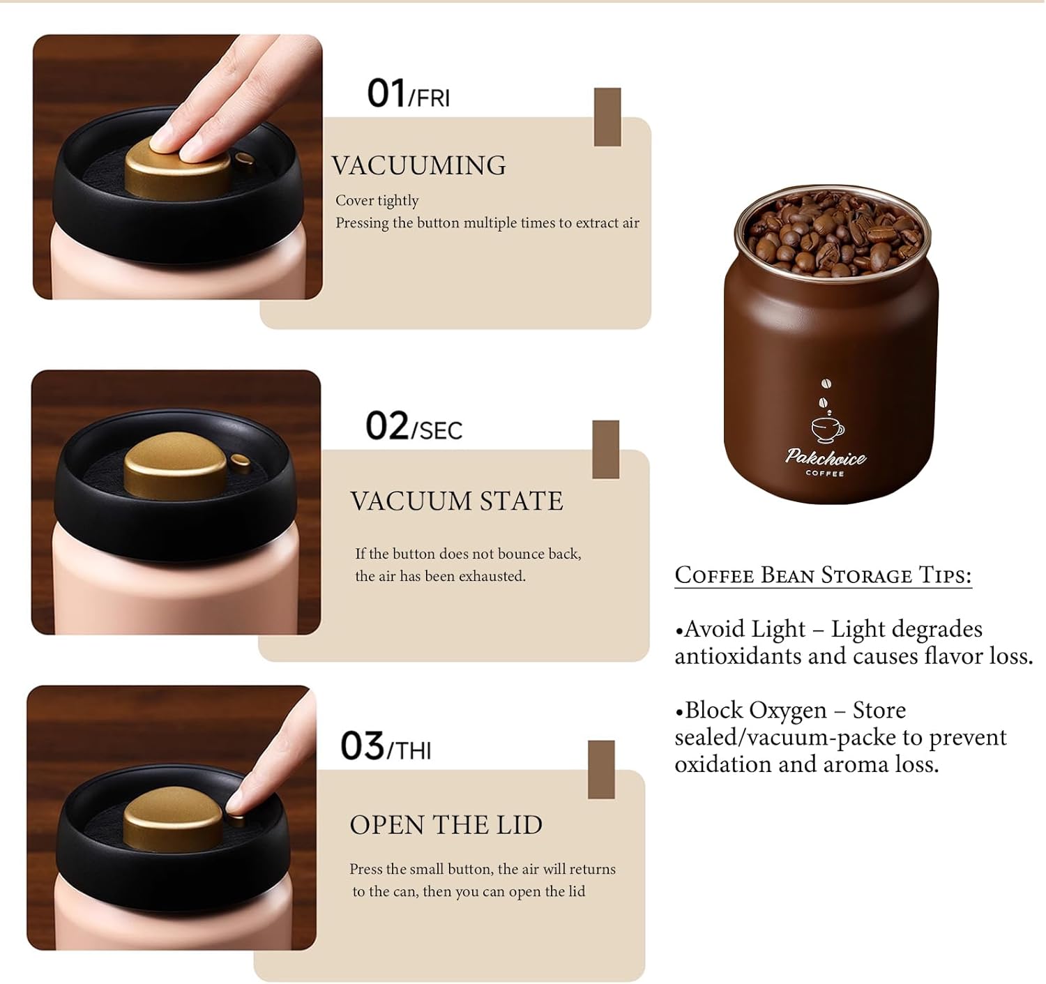 Vacuum Coffee Bean Storage Con - Bear Canister บทวิจารณ์และราคา