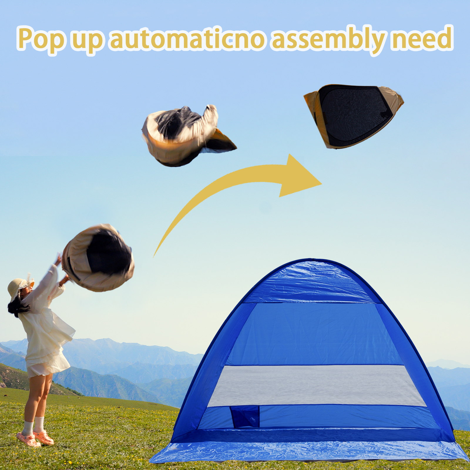 Pop-up beach tent,with handbag - Outdoor Camping Tent บทวิจารณ์และราคา