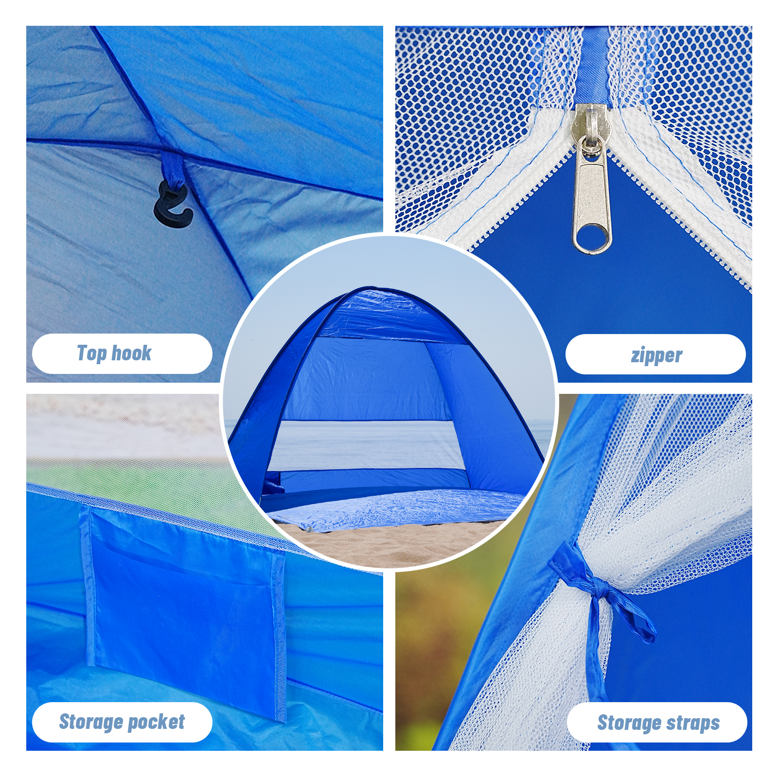 Pop-up beach tent,with handbag - Outdoor Camping Tent บทวิจารณ์และราคา