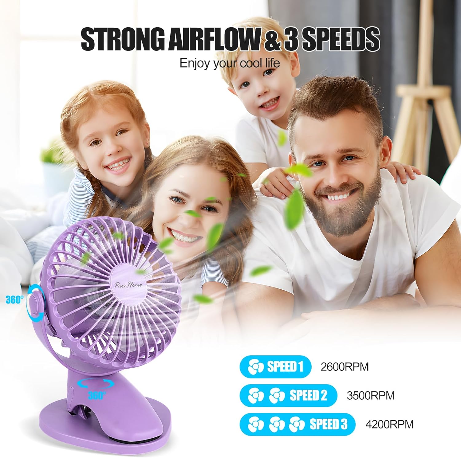 Portable Clip Fan Battery Oper - Camping Quiet บทวิจารณ์และราคา