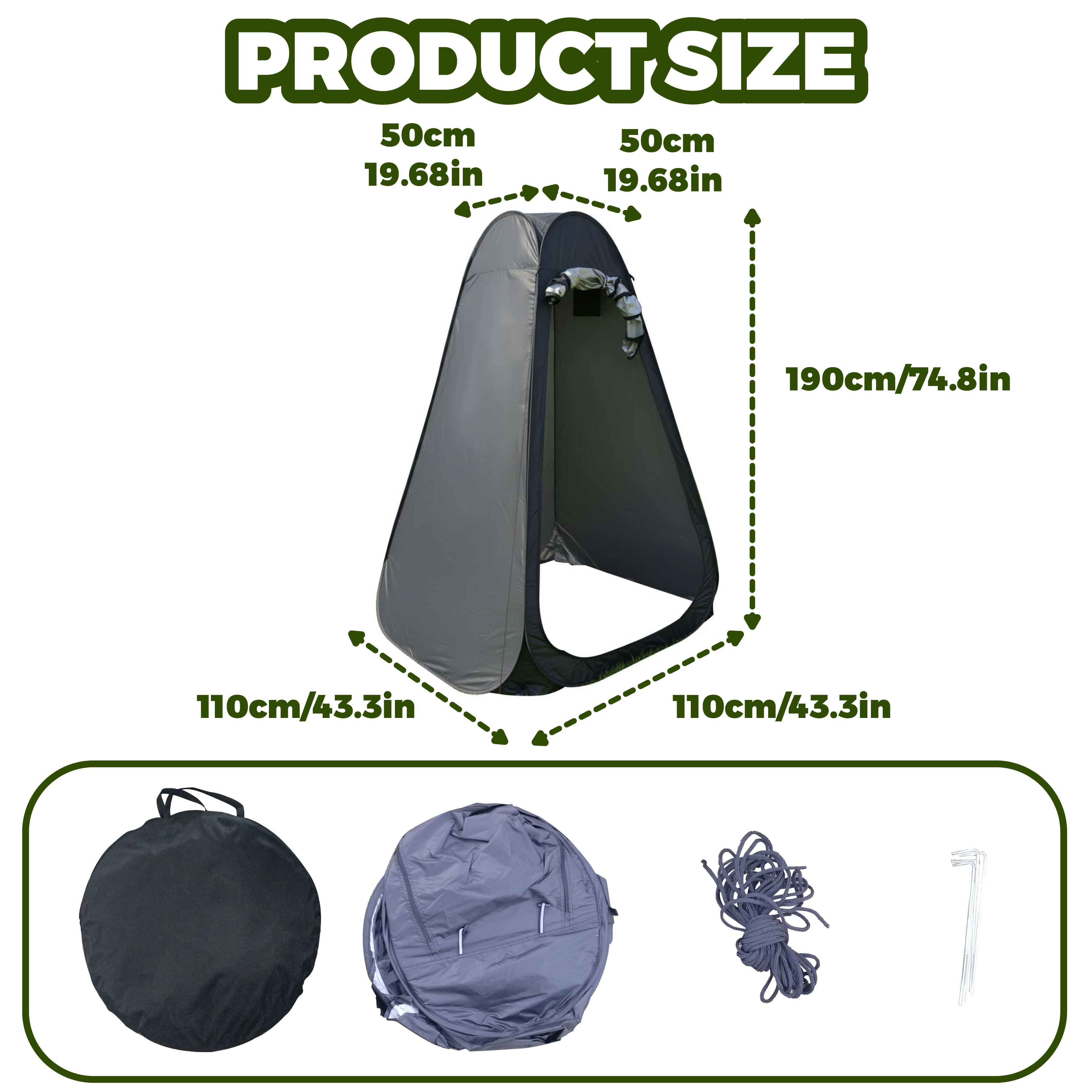 Portable Pop-Up Privacy Tent O - Outdoor Camping Tent Waterproof บทวิจารณ์และราคา