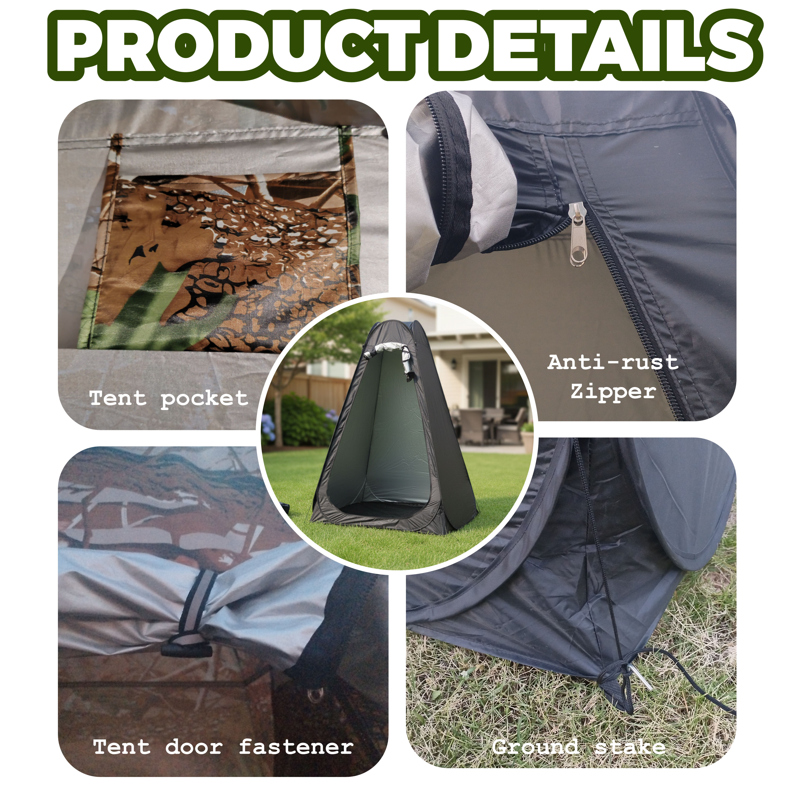 Portable Pop-Up Privacy Tent O - Outdoor Camping Tent Waterproof บทวิจารณ์และราคา