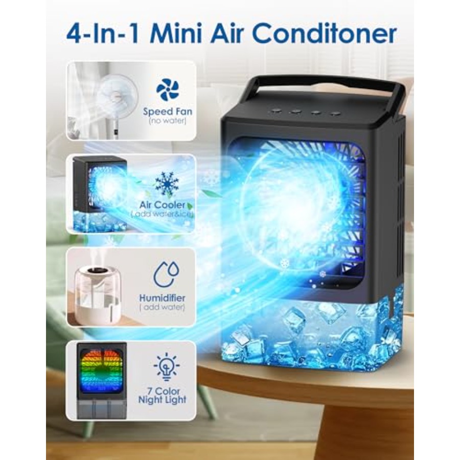 Mini air conditioner for bedro - Camping Quiet บทวิจารณ์และราคา