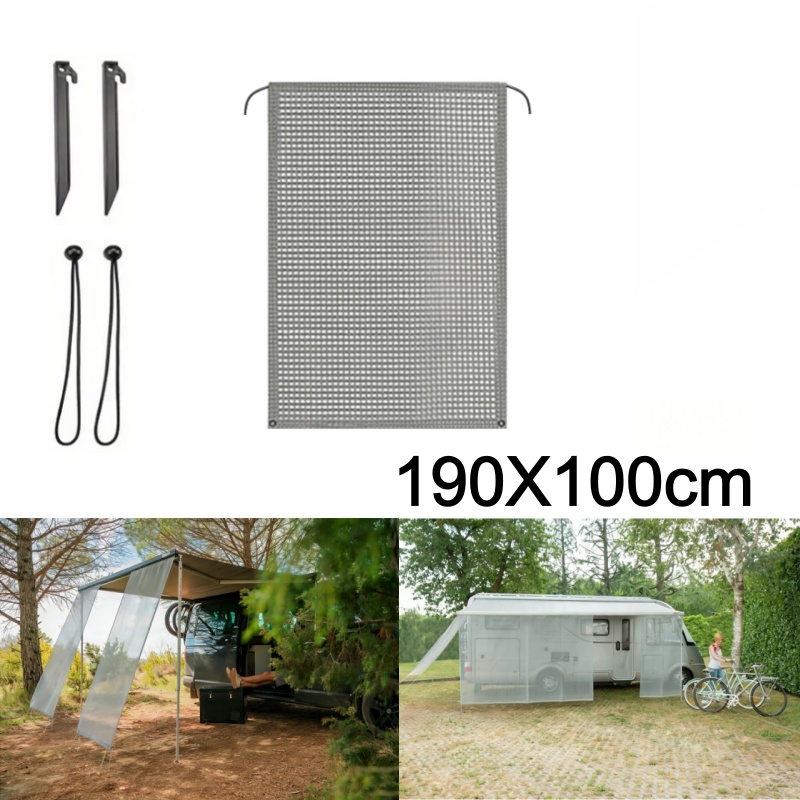RV Awning Front Sun Shade Scre - Outdoor Camping Awning บทวิจารณ์และราคา