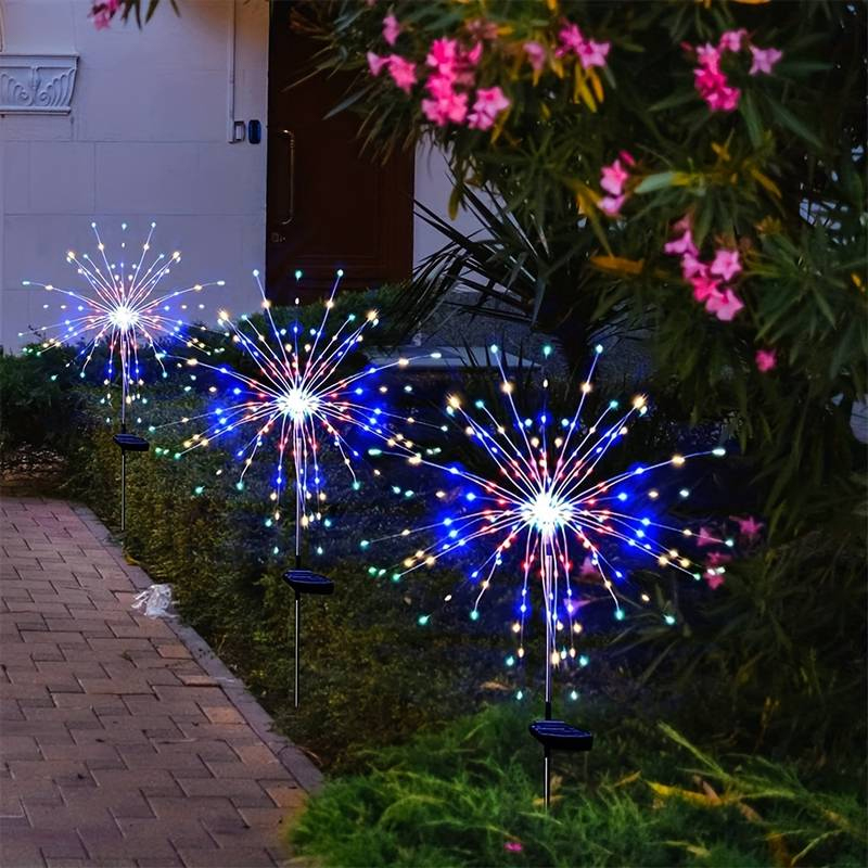 Solar Firework Lights Outdoor  - Outdoor Camping Lights String บทวิจารณ์และราคา