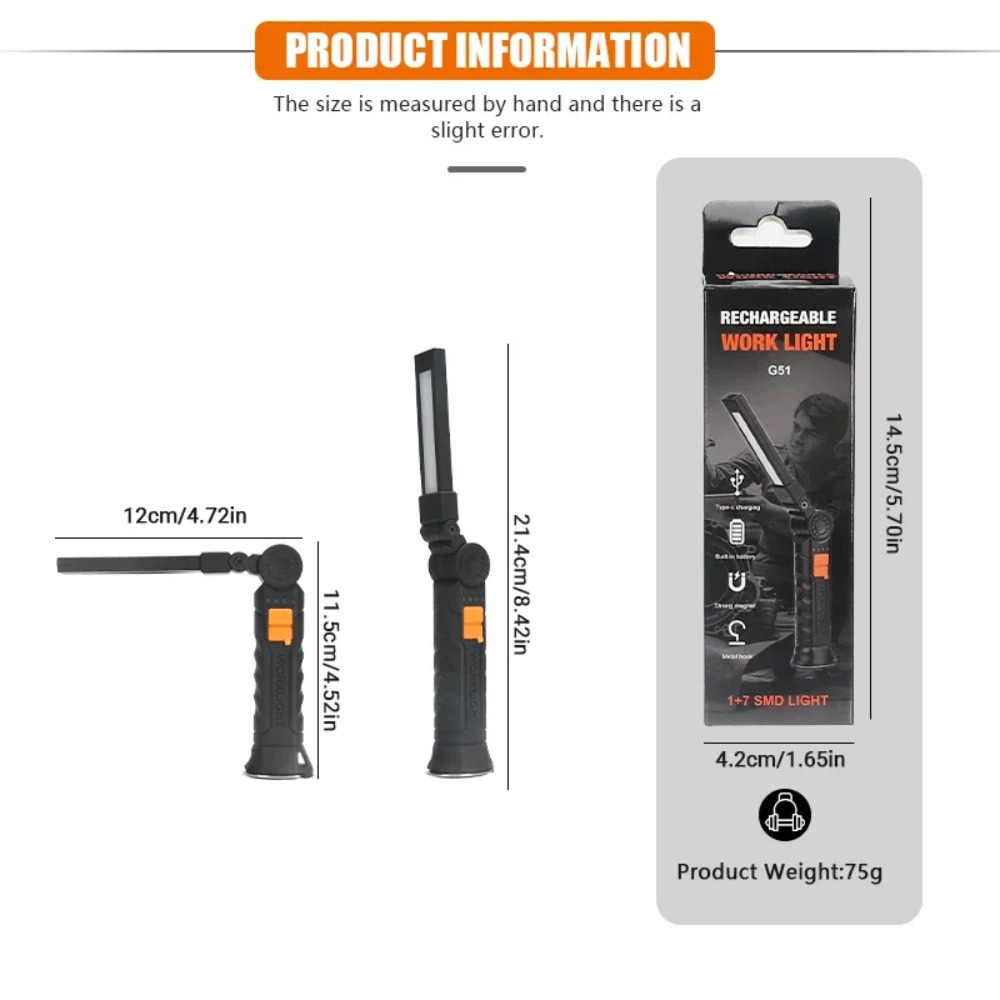 Portable COB LED Flashlight US - Outdoor Camping Light Portable บทวิจารณ์และราคา