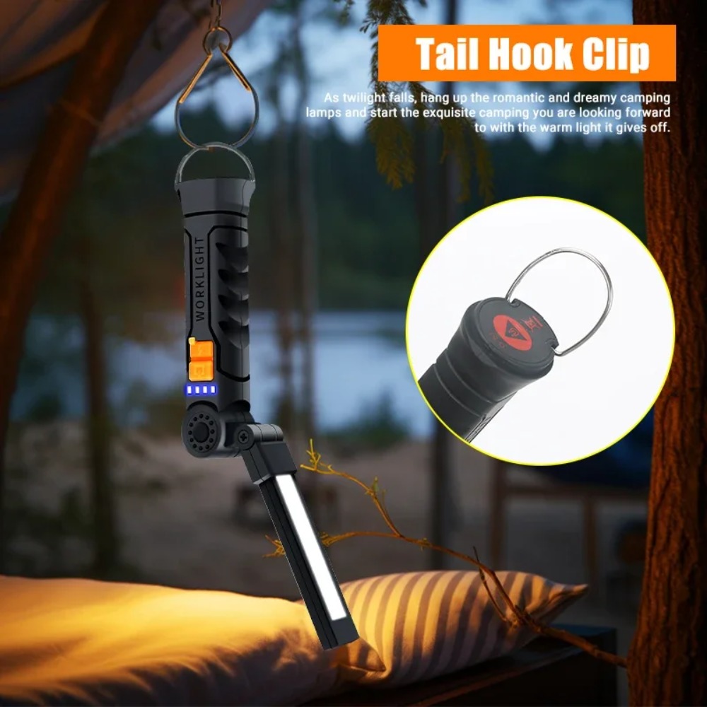 Portable COB LED Flashlight US - Outdoor Camping Light Portable บทวิจารณ์และราคา