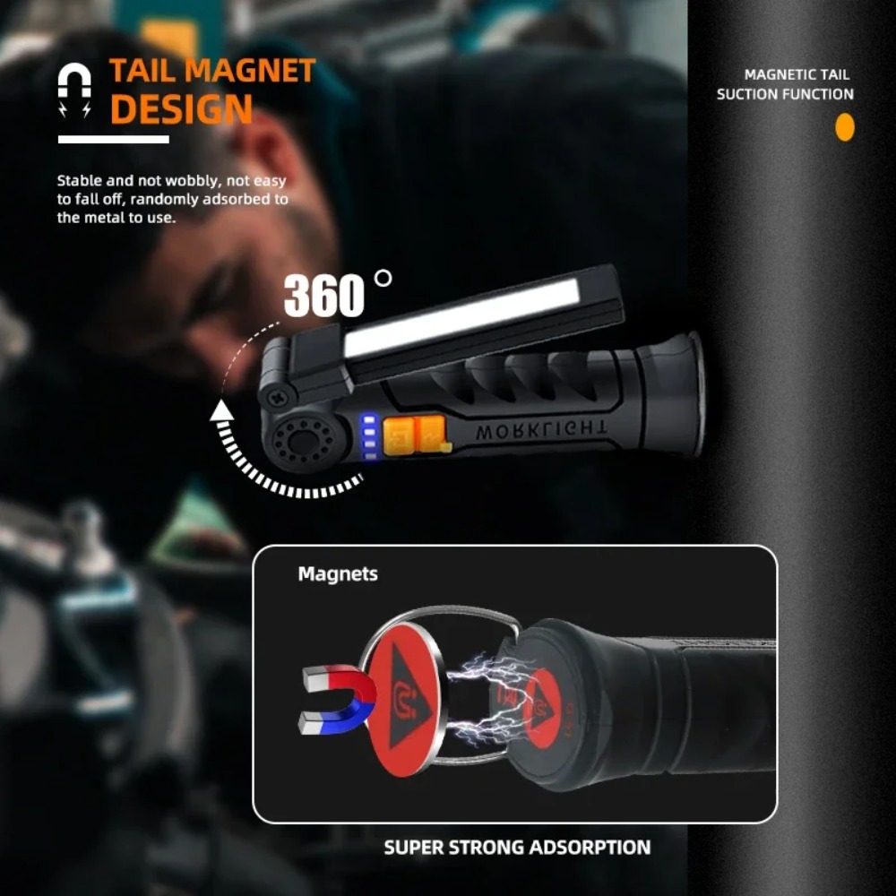 Portable COB LED Flashlight US - Outdoor Camping Light Portable บทวิจารณ์และราคา