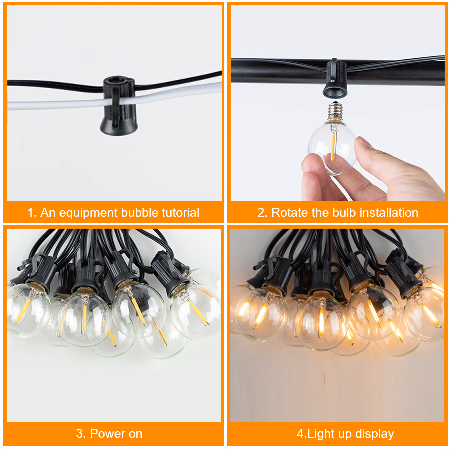 G40 LED Outdoor String Ball Li - Outdoor Camping Lights String บทวิจารณ์และราคา