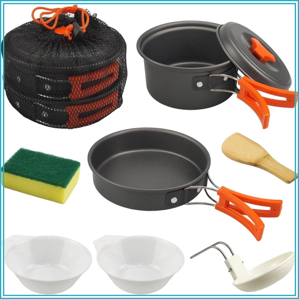 7Pcs Camping Pan Set - Backpac - Survival Kit บทวิจารณ์และราคา