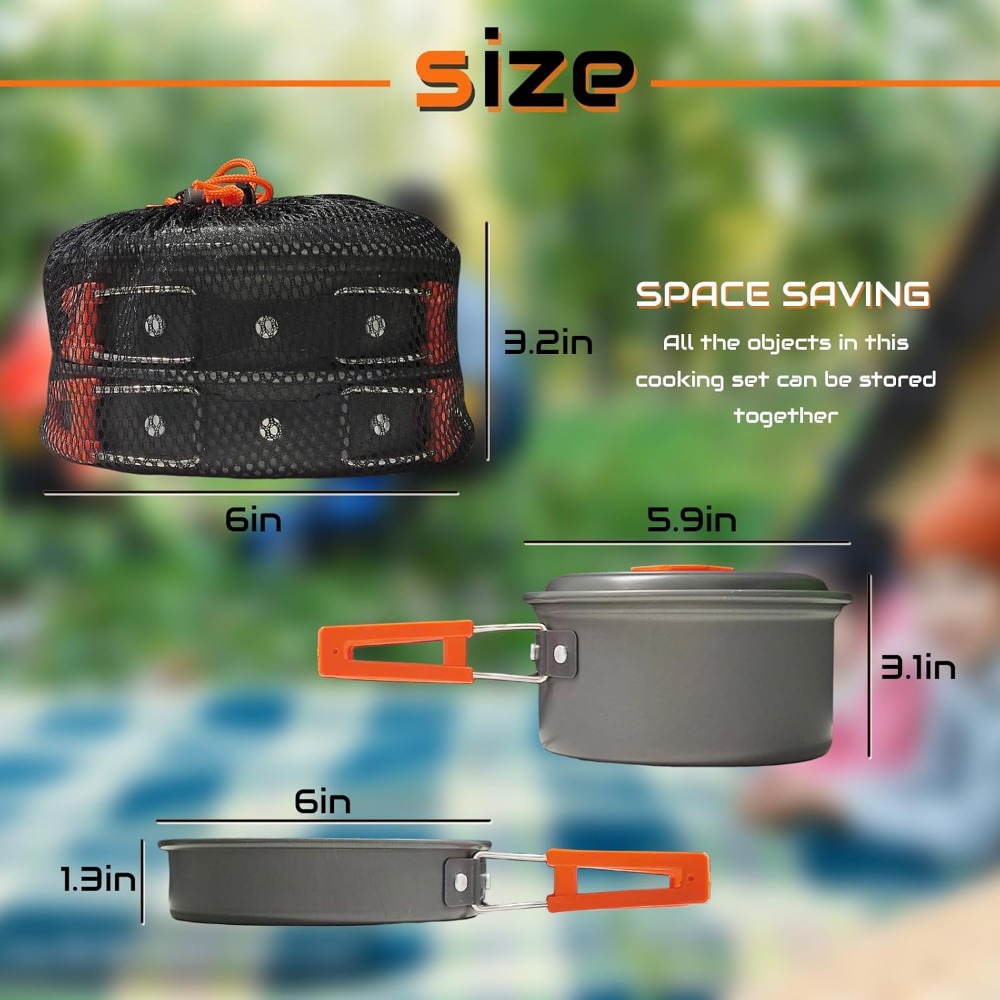 7Pcs Camping Pan Set - Backpac - Survival Kit บทวิจารณ์และราคา