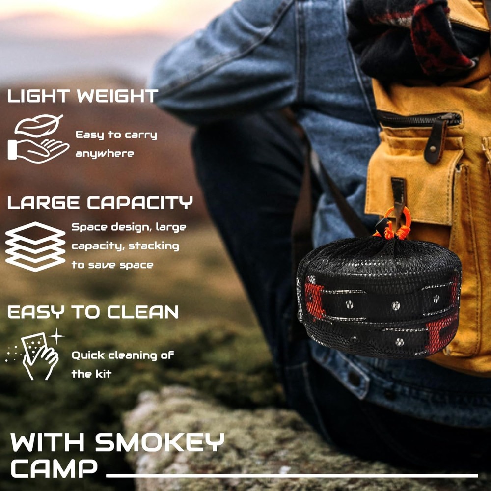 7Pcs Camping Pan Set - Backpac - Survival Kit บทวิจารณ์และราคา