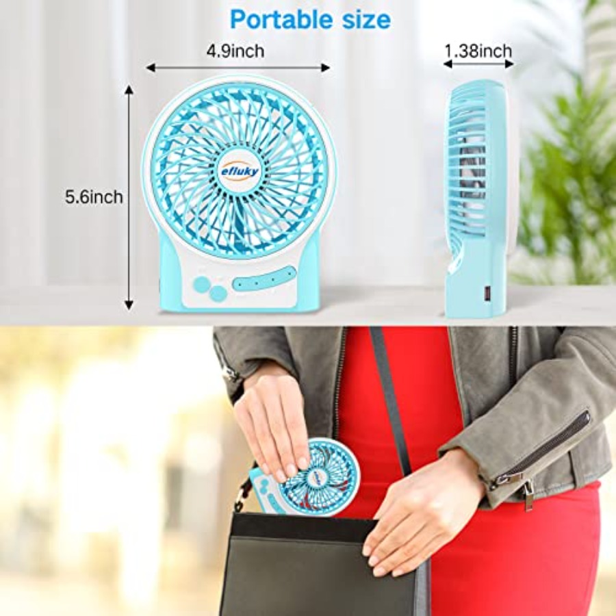 3-Speed Mini Desk Fan with LED - Camping Quiet บทวิจารณ์และราคา