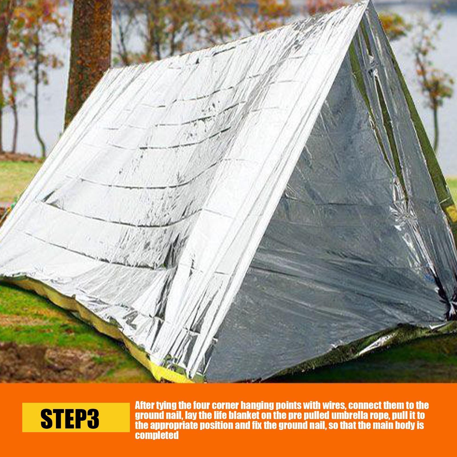 1PC Emergency Blanket Windproo - Survival Kit บทวิจารณ์และราคา