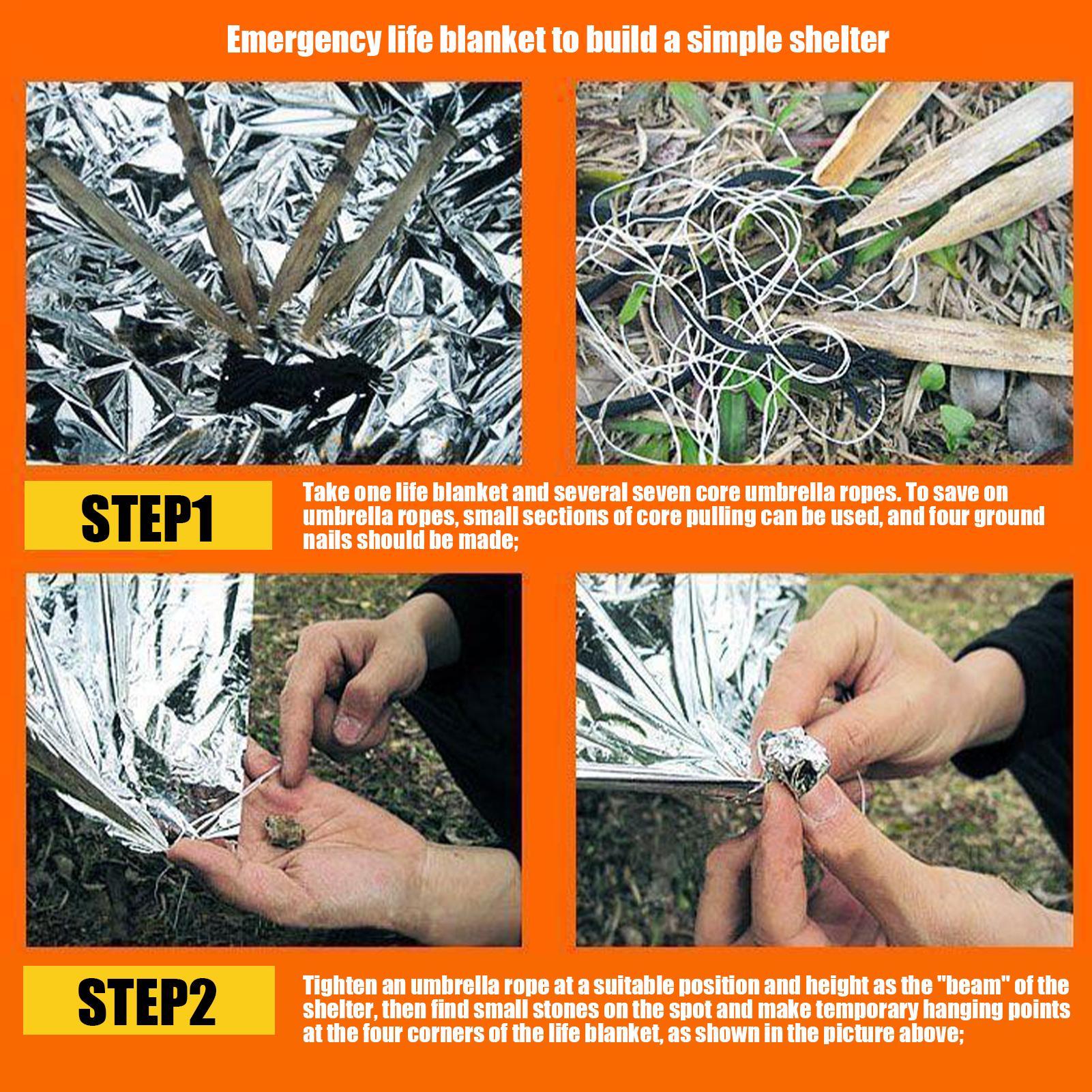 1PC Emergency Blanket Windproo - Survival Kit บทวิจารณ์และราคา