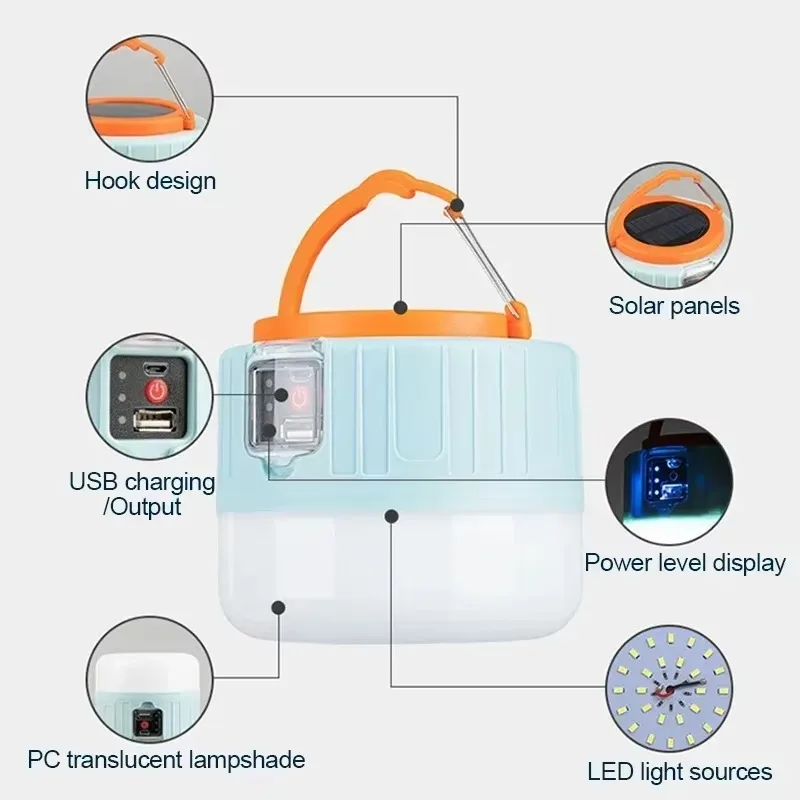 Solar Camping Lantern Recharge - Outdoor Camping Light Portable บทวิจารณ์และราคา