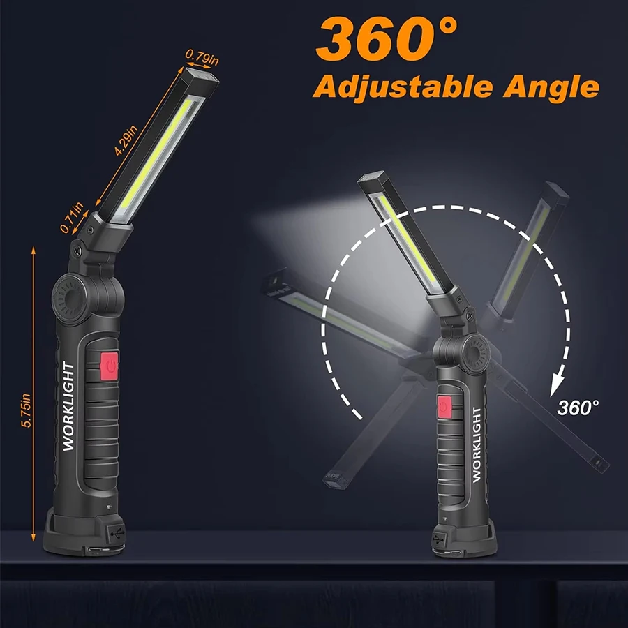 Rechargeable Magnetic Work Lig - Outdoor Camping Light Portable บทวิจารณ์และราคา