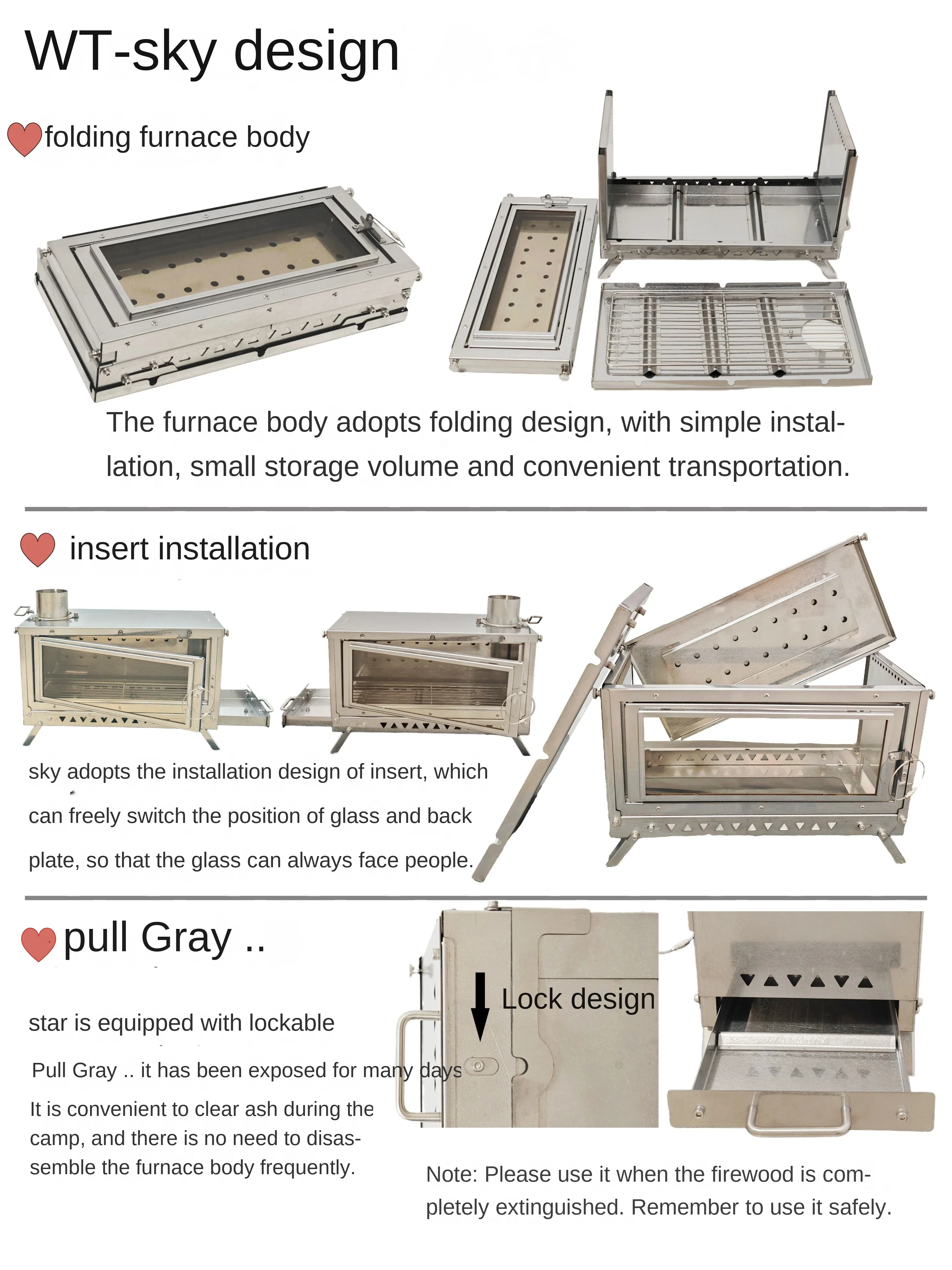 WT-Sky-Ti titanium alloy foldi - Outdoor Camping Gas Heater บทวิจารณ์และราคา