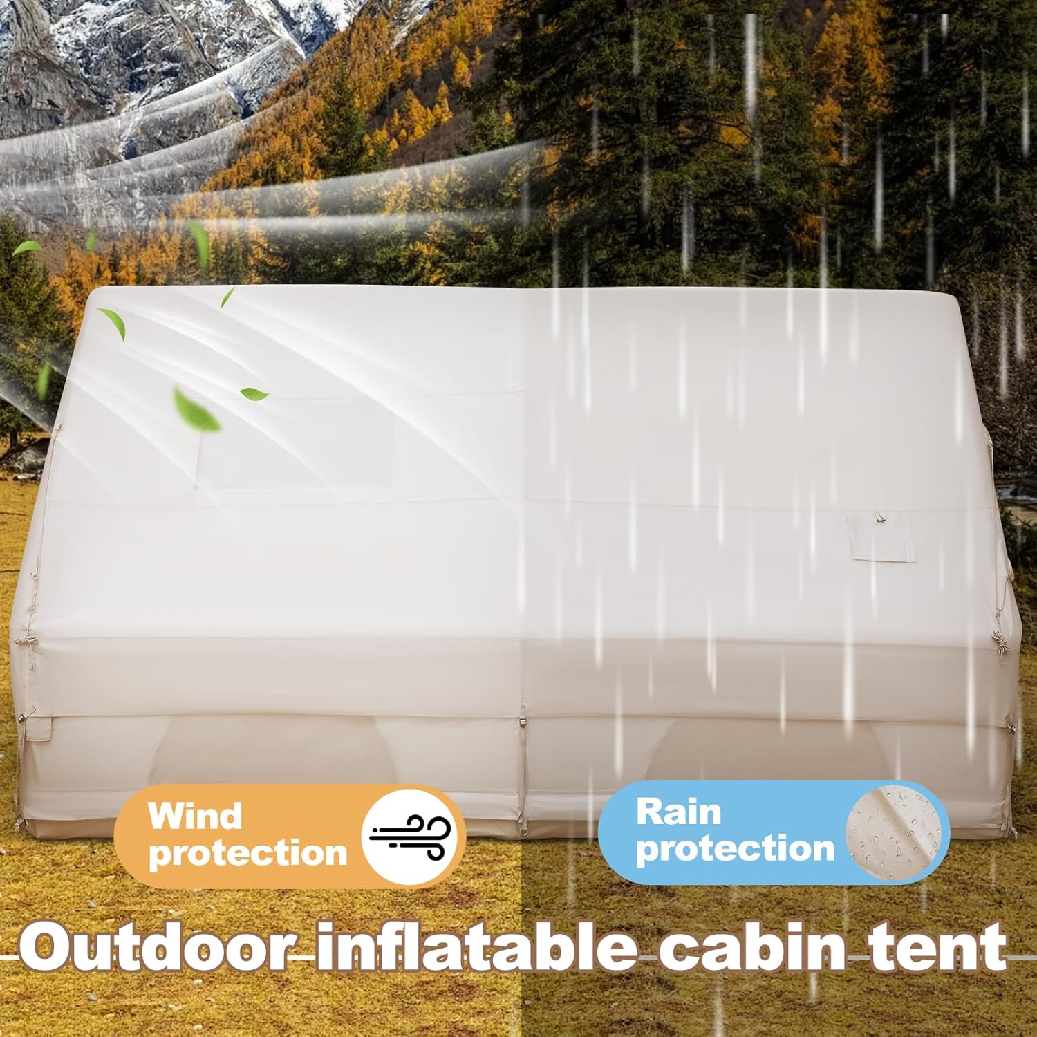 6-8 Person Inflatable Camping  - Outdoor Camping Tent Waterproof บทวิจารณ์และราคา