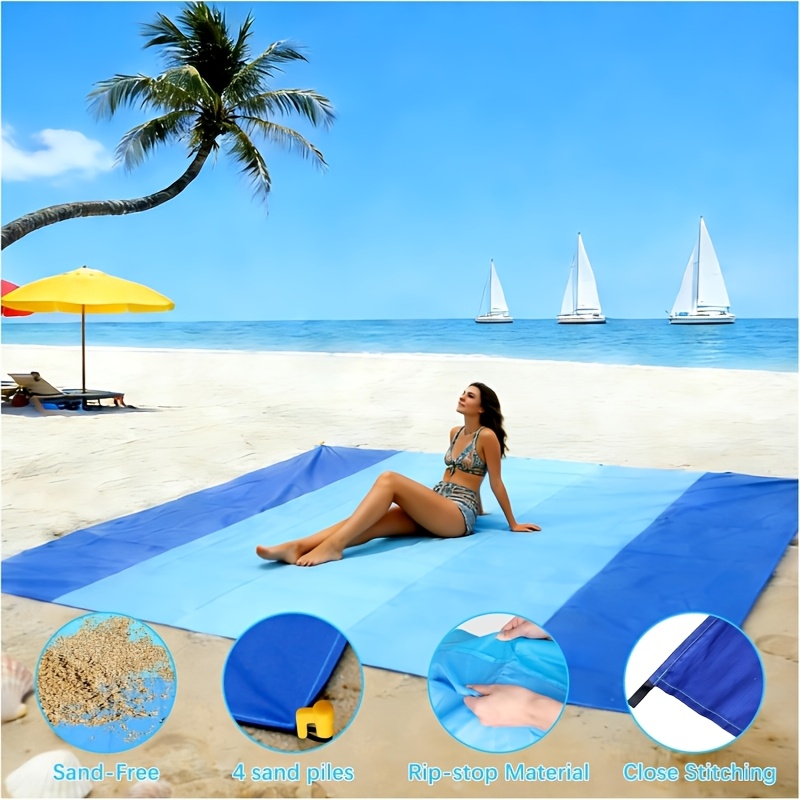 Large Sand Proof Beach Blanket - Outdoor Camping Rug บทวิจารณ์และราคา