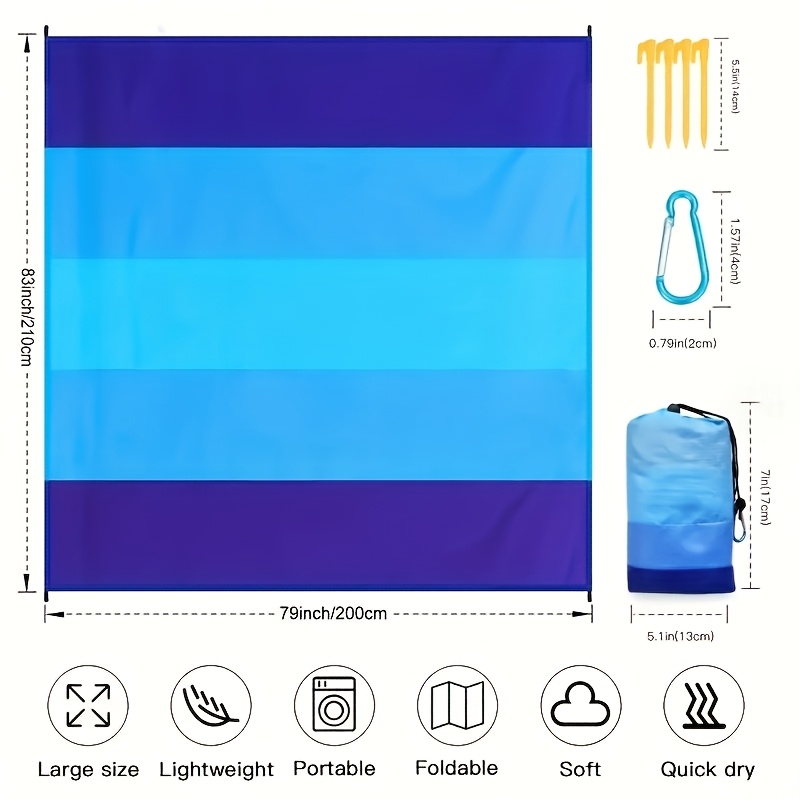 Large Sand Proof Beach Blanket - Outdoor Camping Rug บทวิจารณ์และราคา