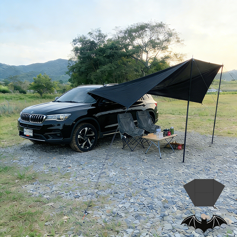Bat Shape Car Side Awning Blac - Outdoor Camping Car Tail Tent บทวิจารณ์และราคา