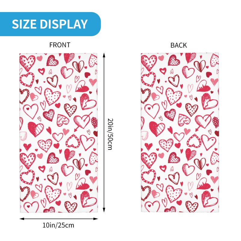 Pink Red Love Hearts Bandana N - Outdoor Camping Awning บทวิจารณ์และราคา