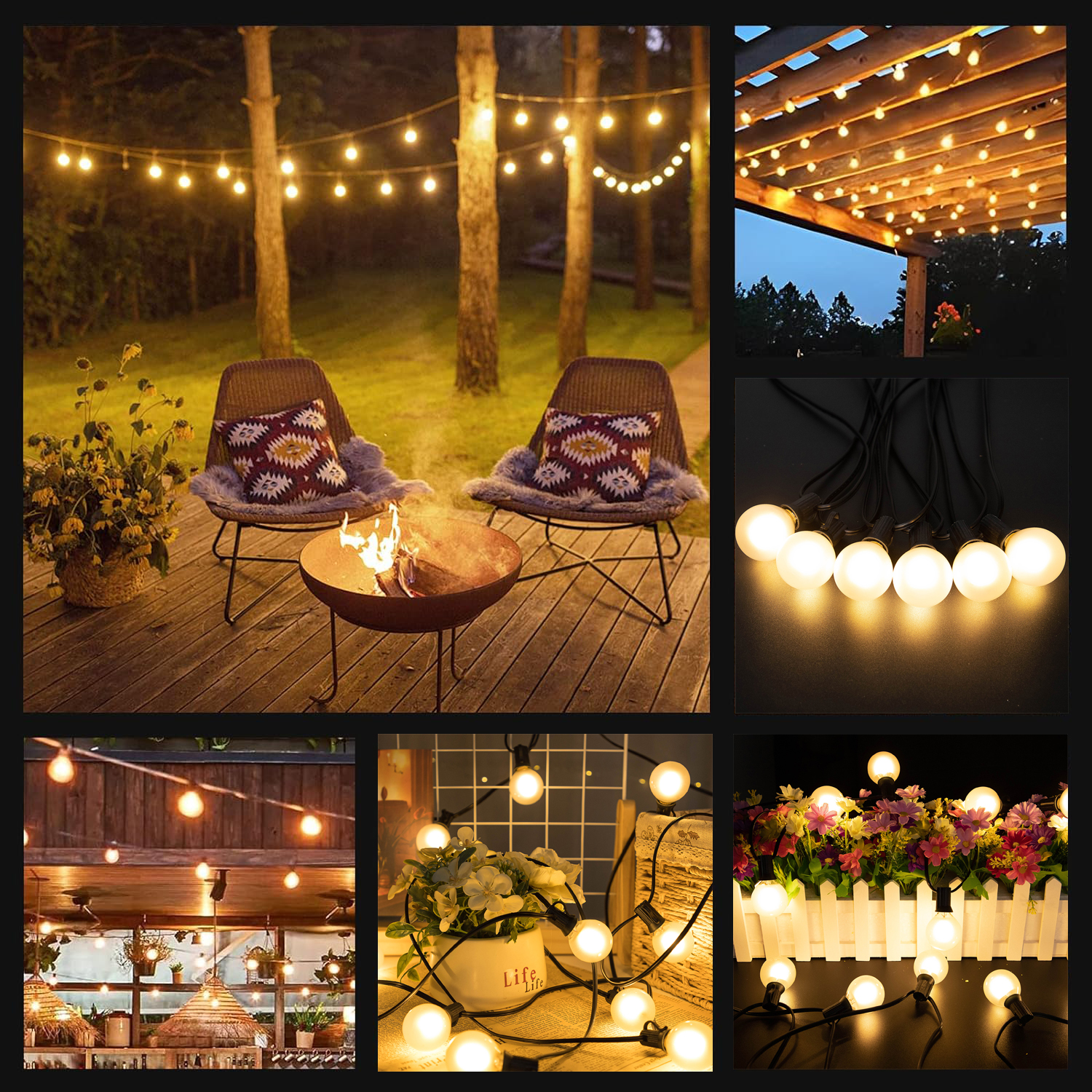 Waterproof G40 Led Lights Deco - Outdoor Camping Lights String บทวิจารณ์และราคา
