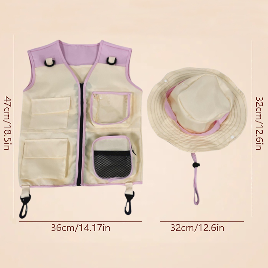 Children Explorer Vest Hat Sui - Outdoor Camping Kids Activities บทวิจารณ์และราคา