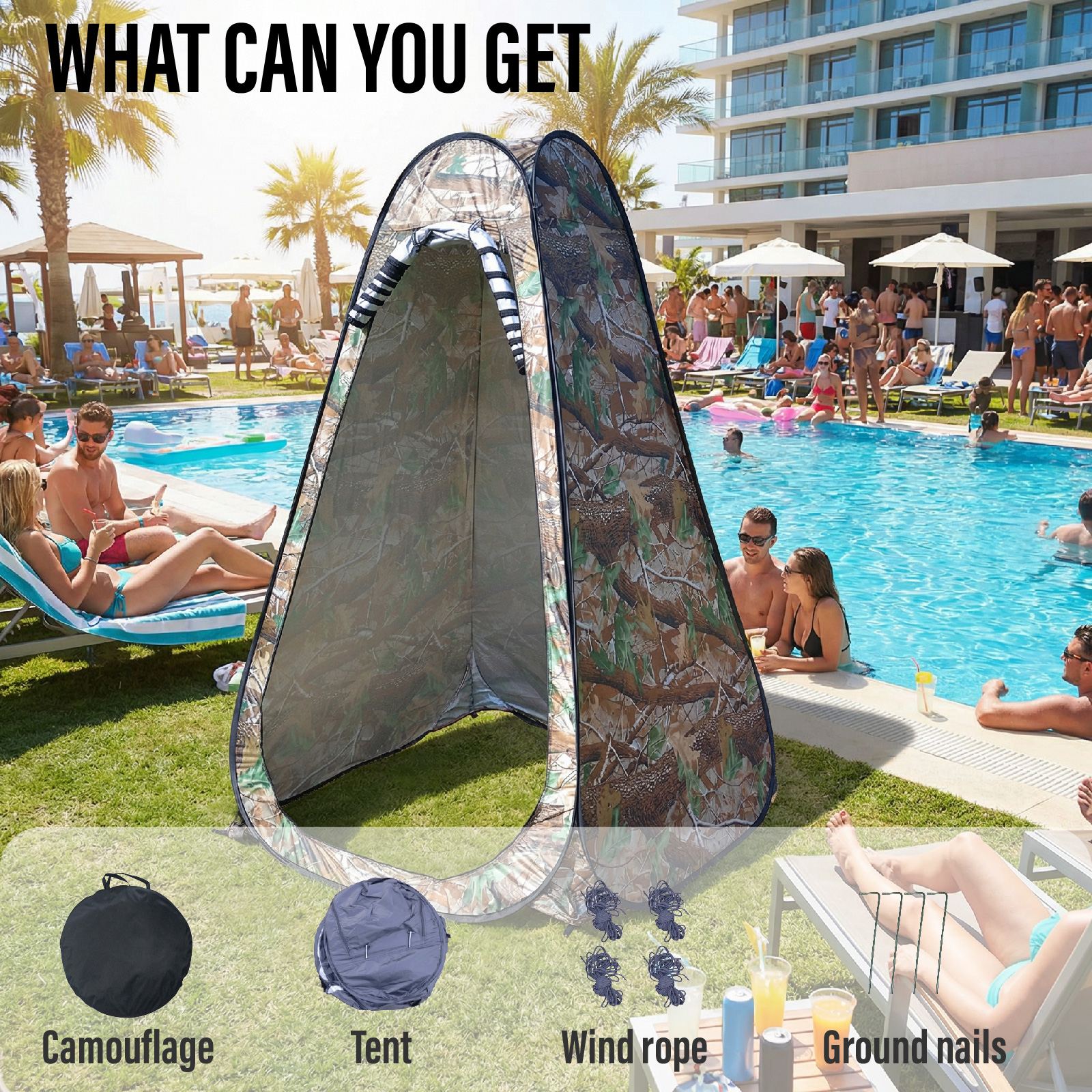 Portable Pop-Up Privacy Tent f - Outdoor Camping Tent Waterproof บทวิจารณ์และราคา