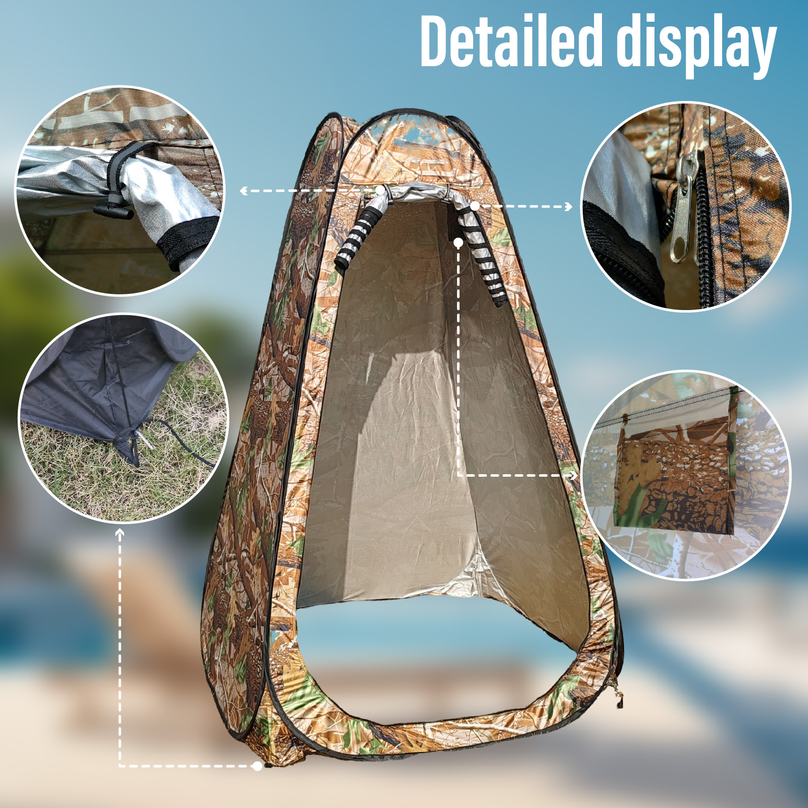 Portable Pop-Up Privacy Tent f - Outdoor Camping Tent Waterproof บทวิจารณ์และราคา
