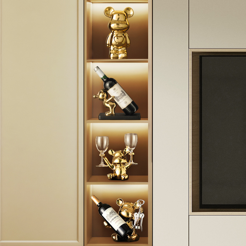 Creative Bear Wine Rack With B - Bear Canister บทวิจารณ์และราคา