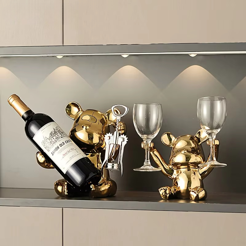 Creative Bear Wine Rack With B - Bear Canister บทวิจารณ์และราคา