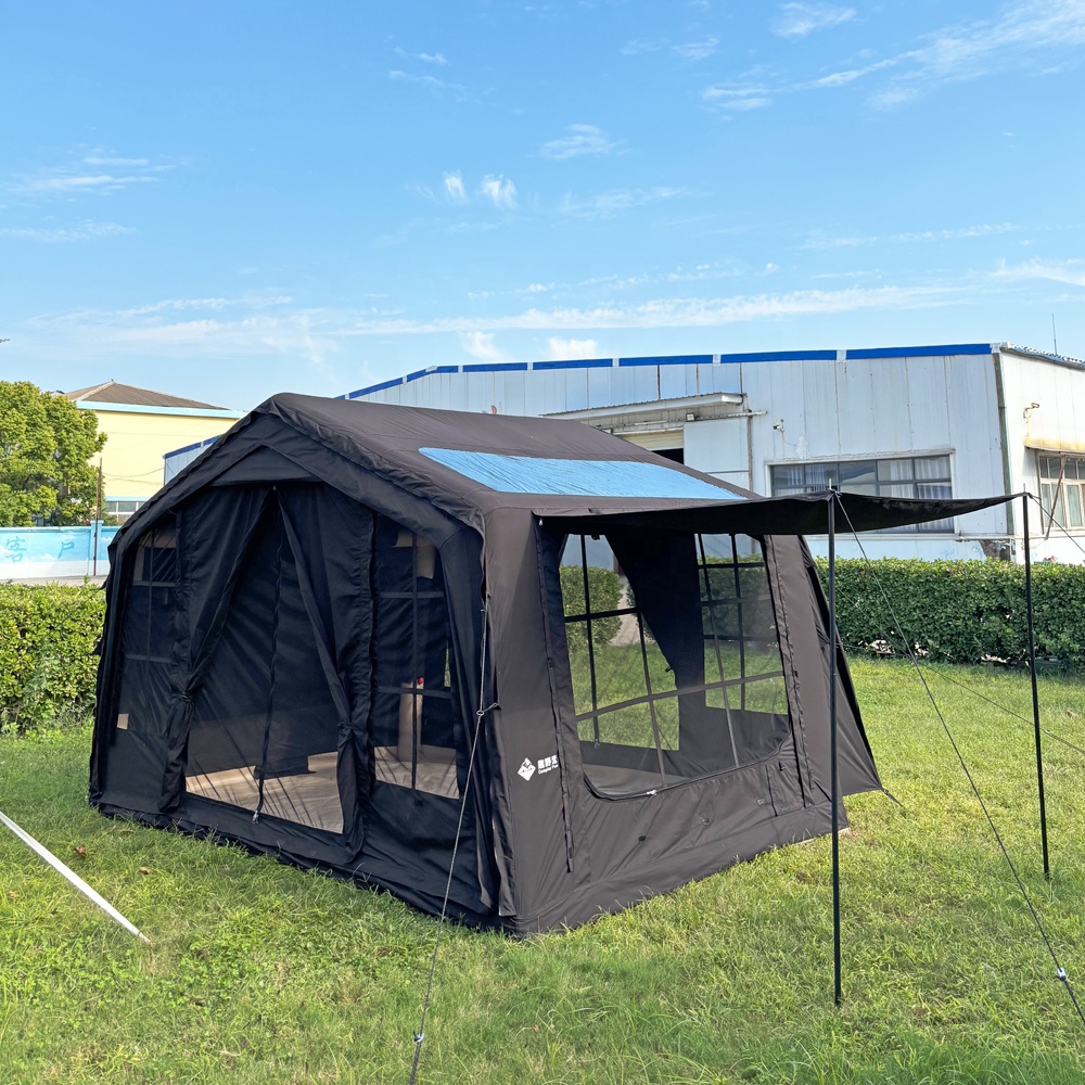 Black Automatic Inflatable Ten - Outdoor Camping On Youtube บทวิจารณ์และราคา