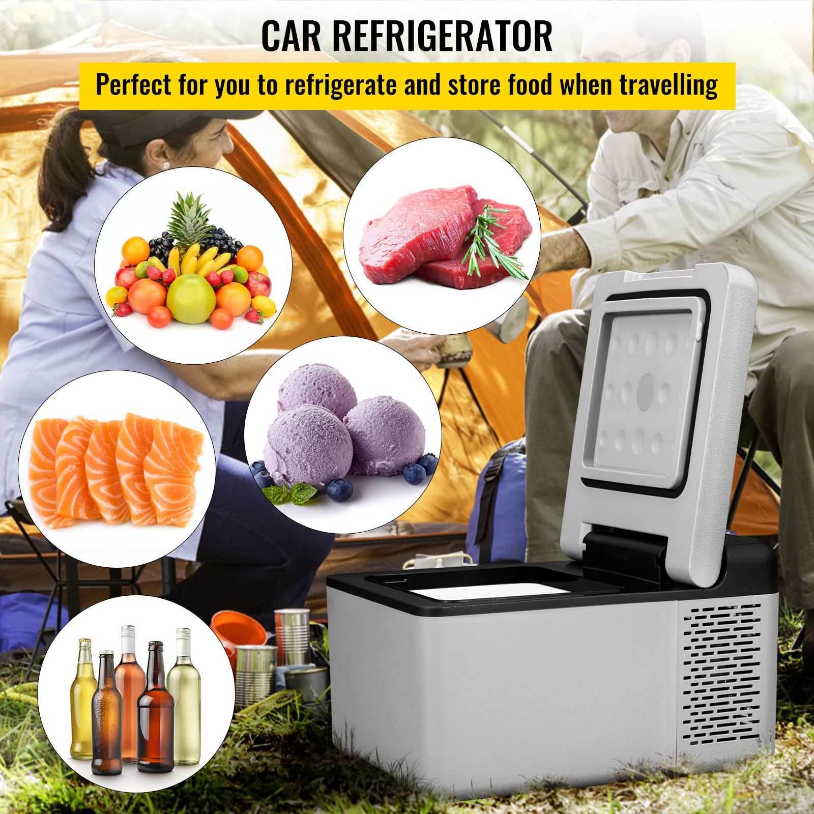 12 Volt Refrigerator 10 Qt, Po - Outdoor Camping Fridge บทวิจารณ์และราคา