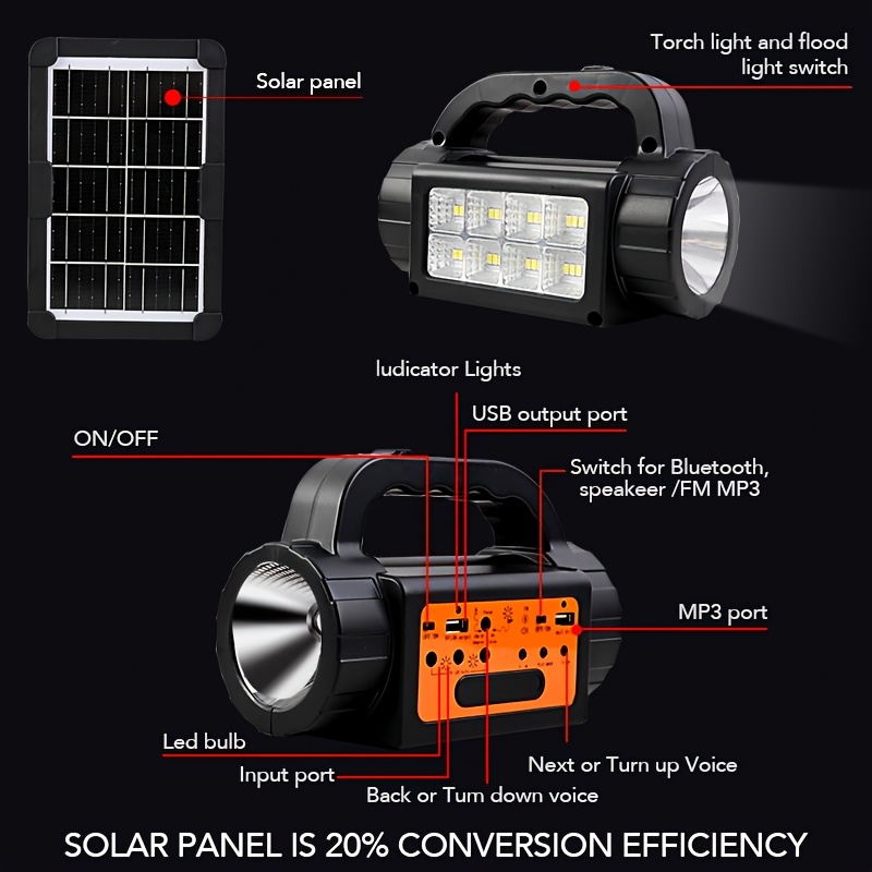 Solar Rechargeable Camping Lig - Outdoor Camping Light Portable บทวิจารณ์และราคา