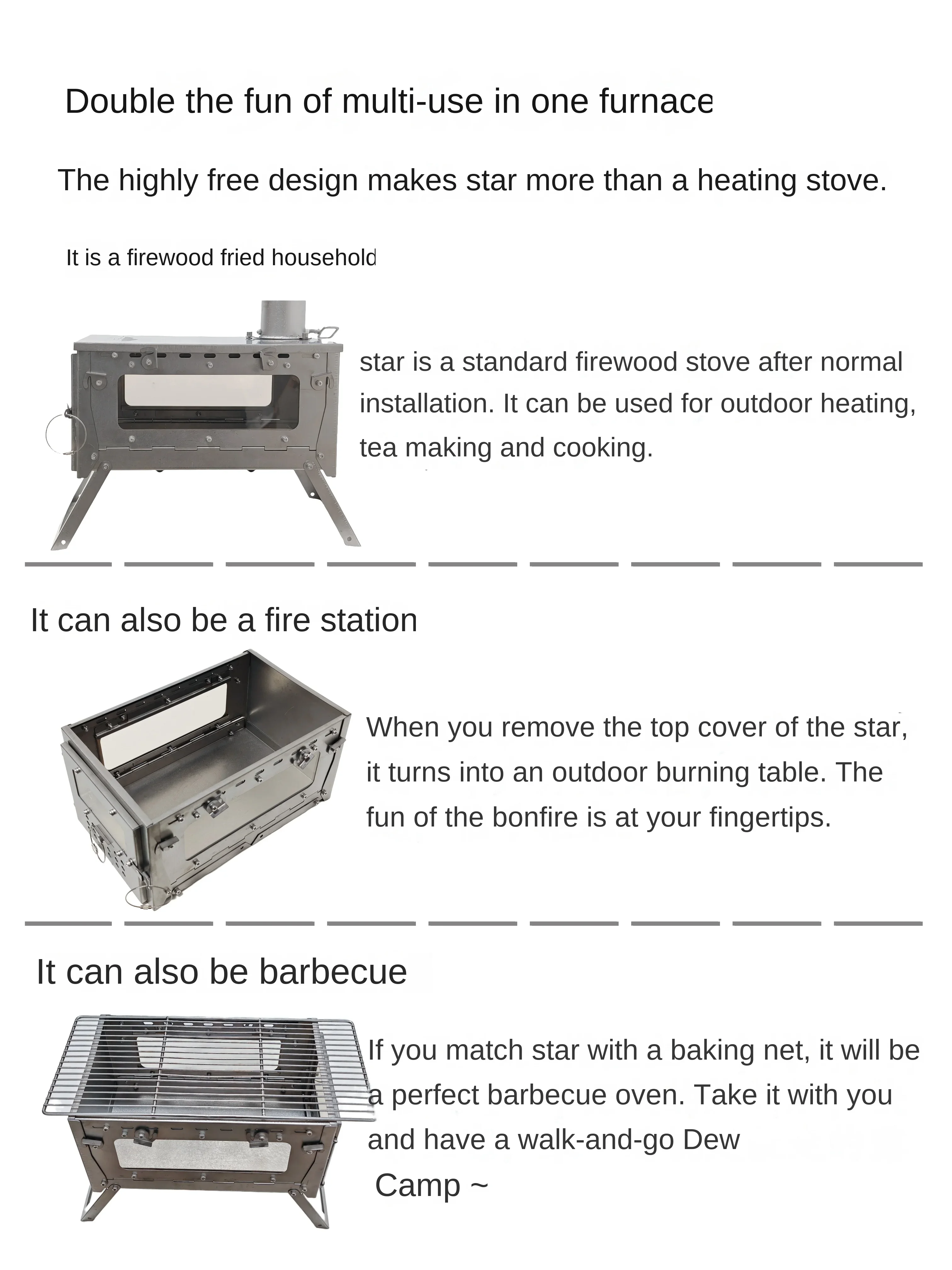 WT Star Ti Titanium Alloy Fold - Outdoor Camping Gas Heater บทวิจารณ์และราคา